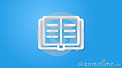 Open book realistic icon. 3d line vector illustration. Top view Vector Illustration