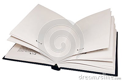 The open book, empty pages. Stock Photo