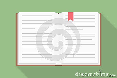 Open Book Vector Illustration