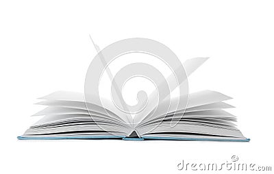 Open book with hard cover Stock Photo