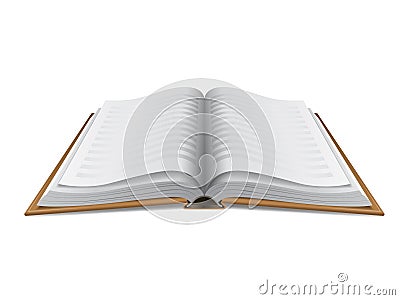 Open book hardcover isolated Vector Illustration