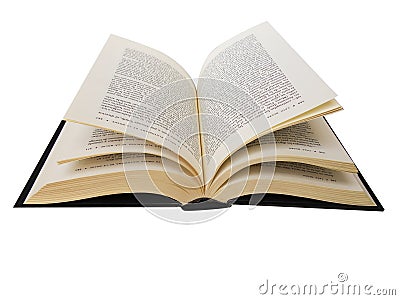 Open book isolated in white Stock Photo