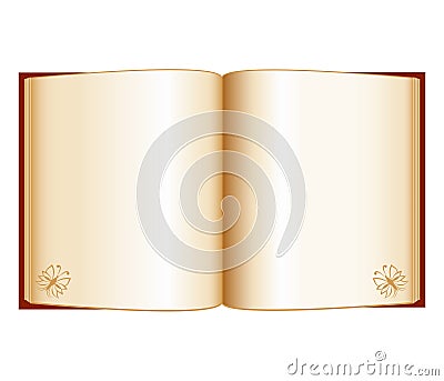 Open book isolated on a white background Vector Illustration