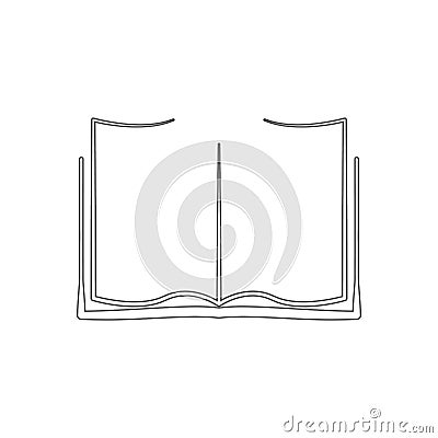 open book logo icon. Element of Education for mobile concept and web apps icon. Outline, thin line icon for website design and Stock Photo