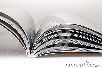 Open book or magazine Stock Photo