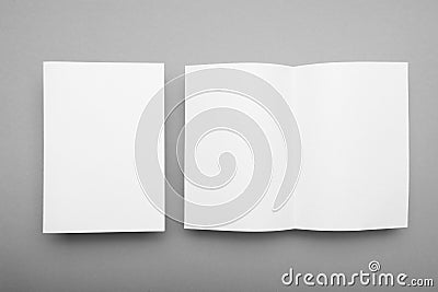 Open A5 book magazine mockup. Catalog with shadow, booklet Stock Photo