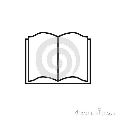 Open book outline icon Vector Illustration