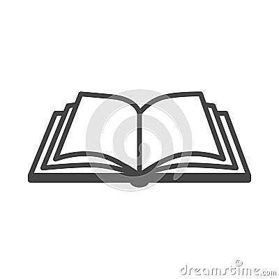 Open book vector icon Vector Illustration