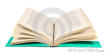 The open book. On white background. Stock Photo