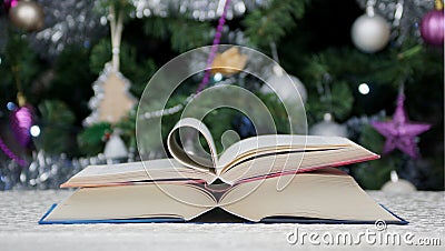 Open books on the table. Creative detail on the book Stock Photo