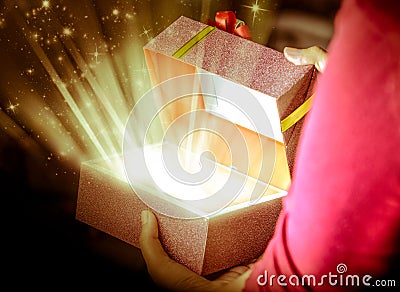 Open box gift Stock Photo