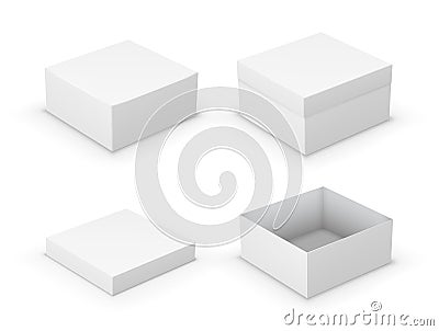 Open boxes Vector Illustration