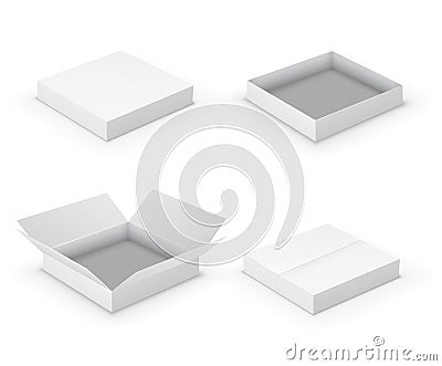 Open boxes Vector Illustration