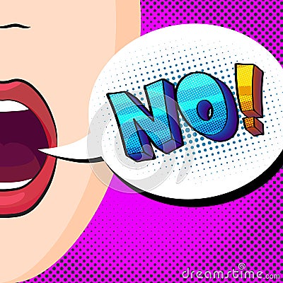 Open bright mouth Vector Illustration
