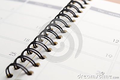 Open Calenda Stock Photo