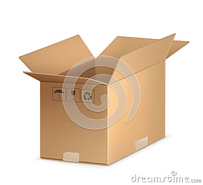 Open carton box Vector Illustration