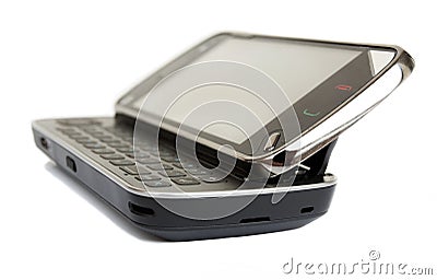 Open cell phone Stock Photo