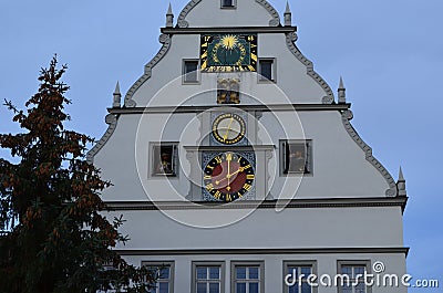 Open Clock Tower in Rothenburg ob der Tauber, Germany Stock Photo