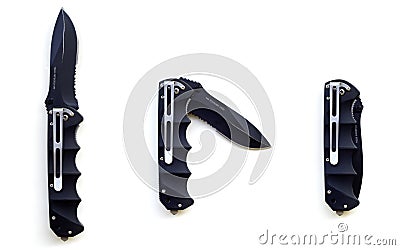 Open and close knife Stock Photo