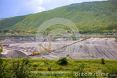Open coal mine Stock Photo