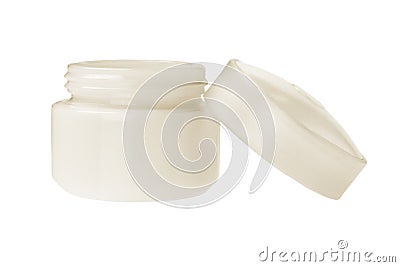 Open Cosmetic Cream Bottle Stock Photo