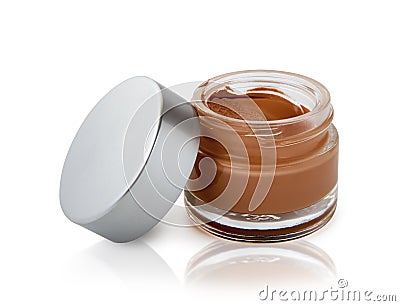 Open Cosmetic Cream Bottle Stock Photo