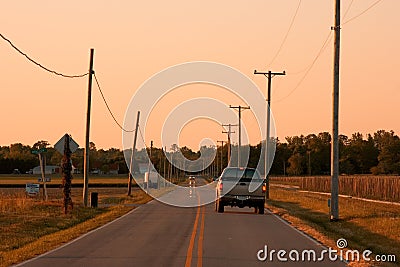 Open country road Stock Photo