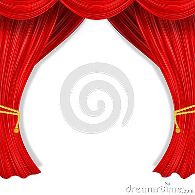 Open curtain Stock Photo