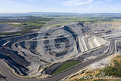open cut coal mine. Stock Photo