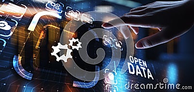 Open data database integration api internet technology concept Stock Photo