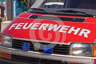 Open day of german firefighters in Bayreuth (Bavaria) Editorial Stock Photo