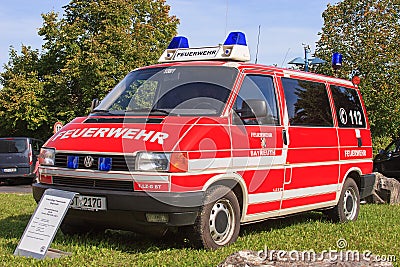 Open day of german firefighters in Bayreuth (Bavaria) Editorial Stock Photo