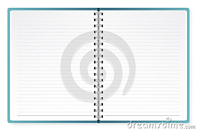 Open Diary Vector Illustration