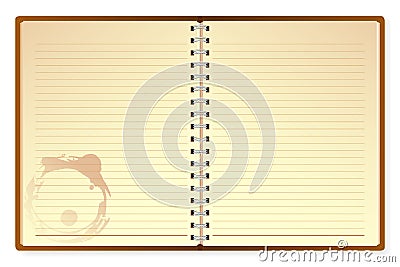 Open Diary Vector Illustration