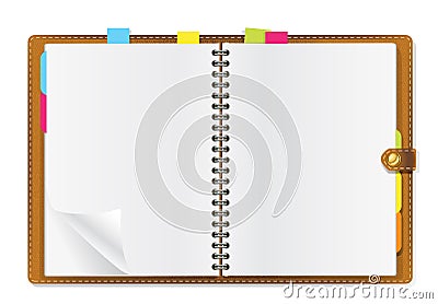 Open diary Vector Illustration