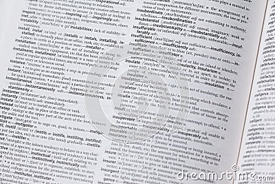 Open dictionary Stock Photo