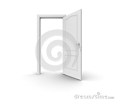 Open Door Stock Photo