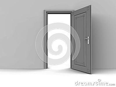 Open door of opportunity Stock Photo