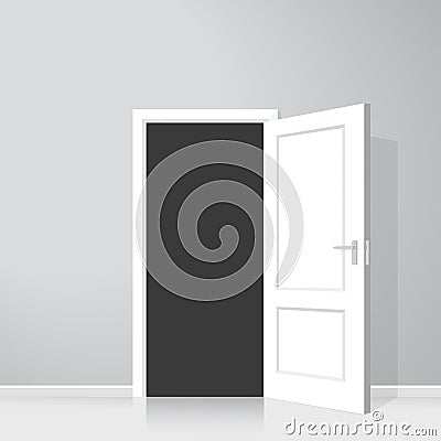 Open door. Realistic vector illustration Vector Illustration