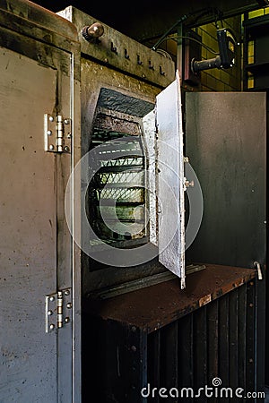 Steel Dryer - Abandoned Glass Factory Stock Photo