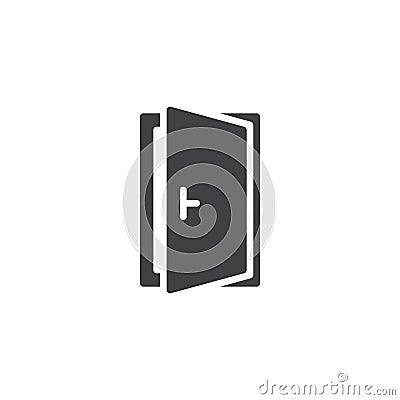 Open door vector icon Vector Illustration