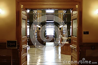 Open Doors Of Kansas State Library Editorial Stock Photo