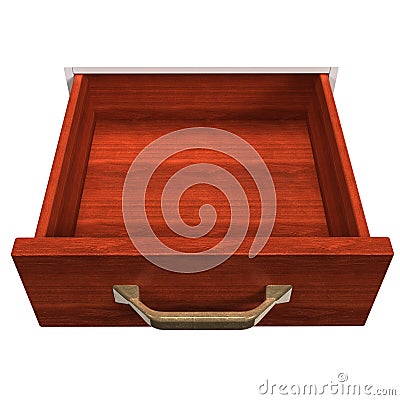 Open Drawer Cartoon Illustration