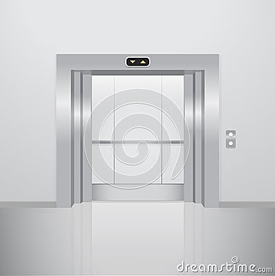 Open elevator. Realistic vector illustration Vector Illustration