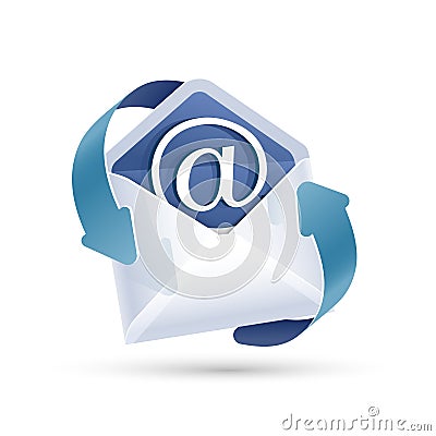 Open Email Letter. Vector Vector Illustration