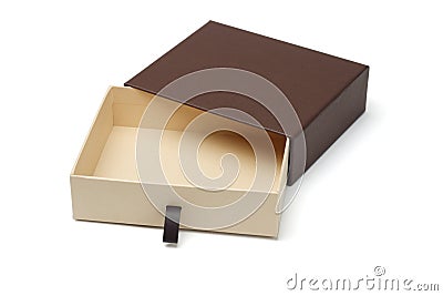 Open empty gift box Stock Photo