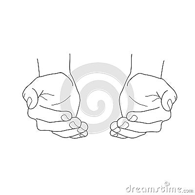 Open empty hands vector Vector Illustration