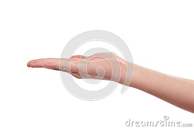 Open empty kids hand Stock Photo