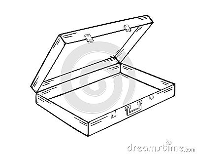 Open empty suitcase Vector Illustration