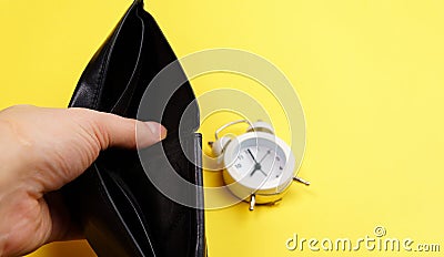 empty wallet. Poverty finances the concept of business bankruptcy. The financial crisis of getting into debt. no money Stock Photo